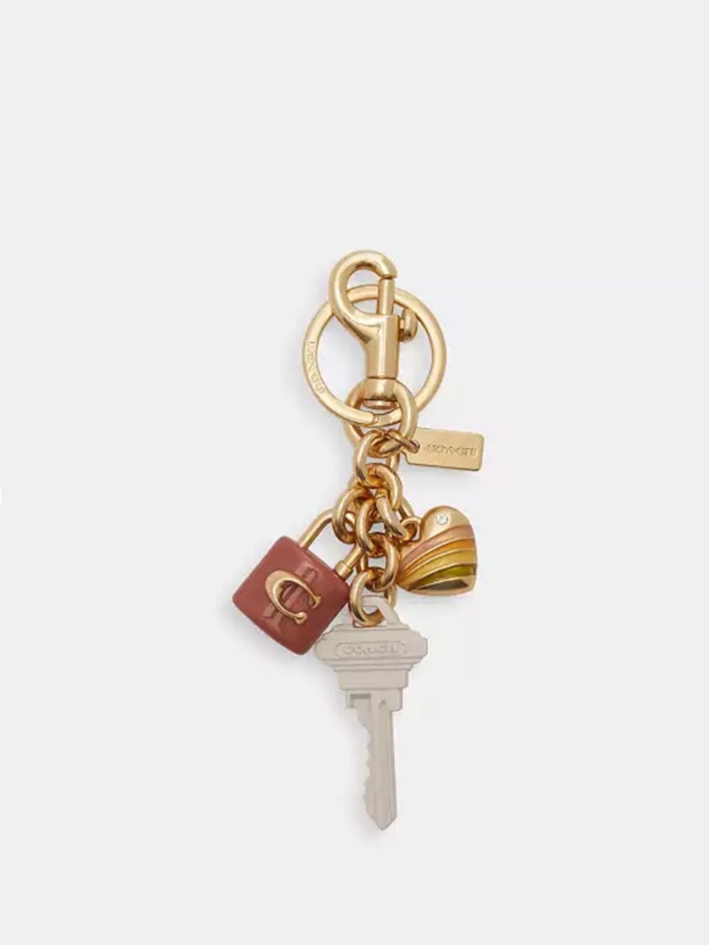 NWT Coach keychain with heart and lock charm #CoachAccessories